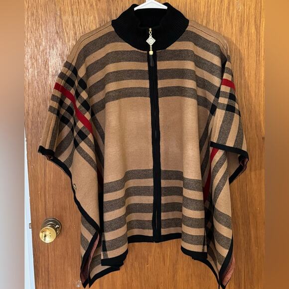 NWT - Anne Klein - Zip Front Poncho - Picture 1 of 1